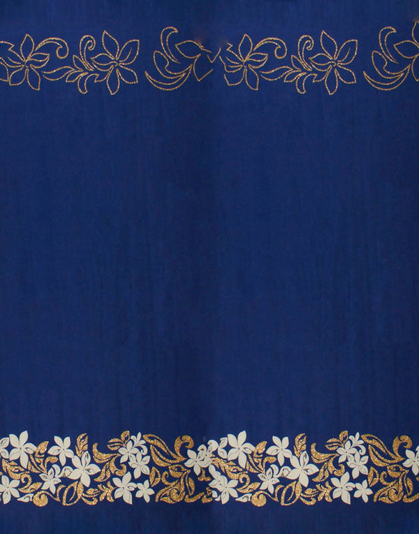 1 Yard Tiare & Swirls Glitter Double Border Fabric 36" x 60" Polyester