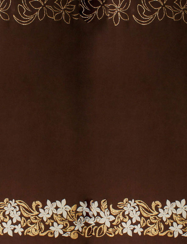 1 Yard Tiare & Swirls Glitter Double Border Fabric 36" x 60" Polyester