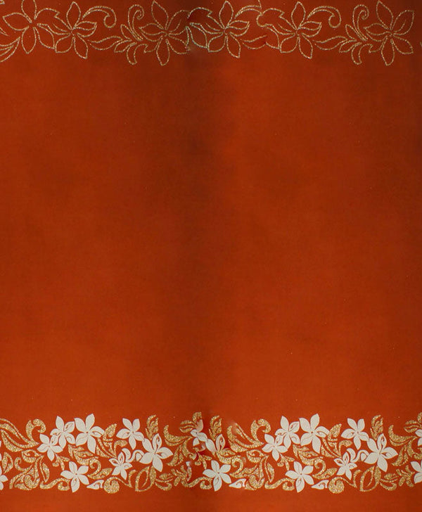 1 Yard Tiare & Swirls Glitter Double Border Fabric 36" x 60" Polyester