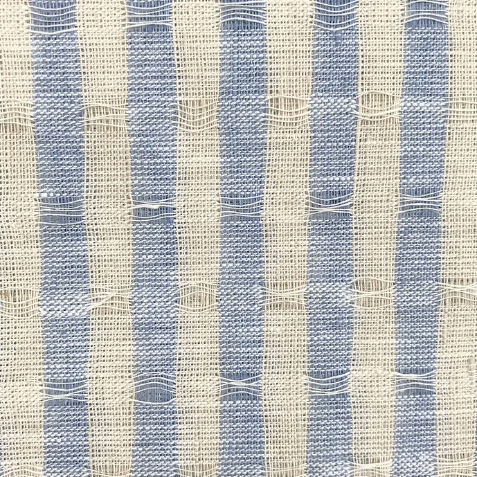 1 Yard Lithuanian Linen 3 Tone Jacquard Stripe Premium Natural Sewing Fabric 65" Width