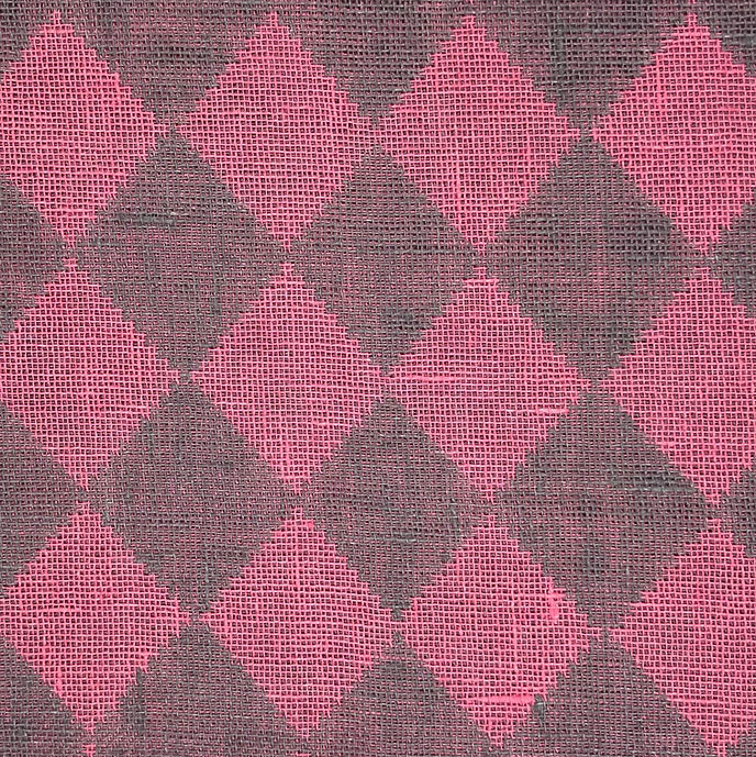 1 Yard Fuchsia Sage Quilted Mesh Linen Soft Home Decor Fabric 65" Width