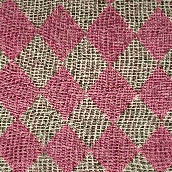1 Yard Grey Fuchsia Quilted Mesh Linen Premium Apparel Fabric 65" Width