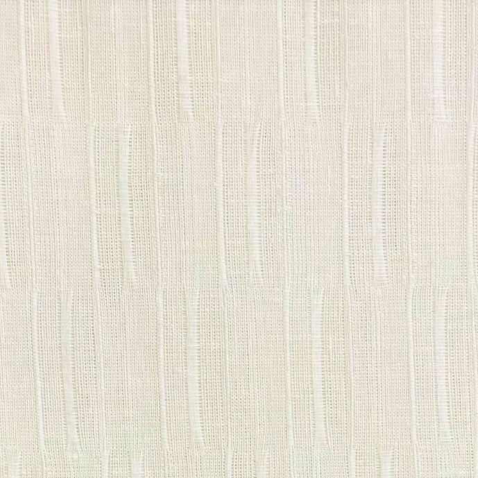 1 Yard Pure Linen Long Rice Jacquard Stripe Fabric Ivory White 65 Inch Width