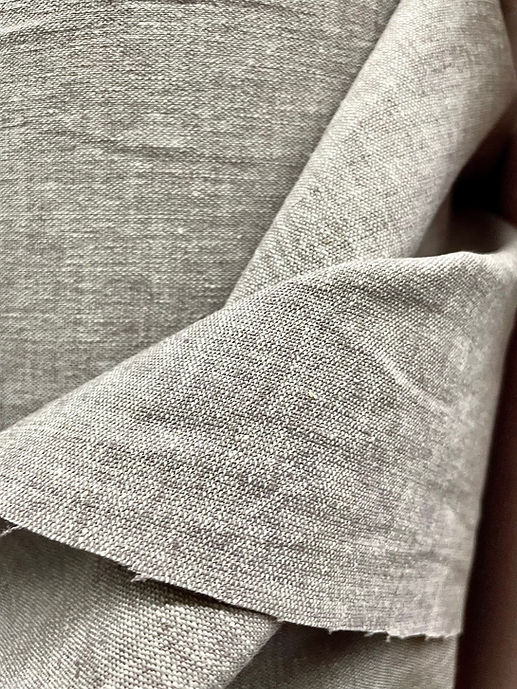 1 Yard Grey Tweed Two Tone Linen Cotton Woven Stretch Fabric 46 Inches Wide