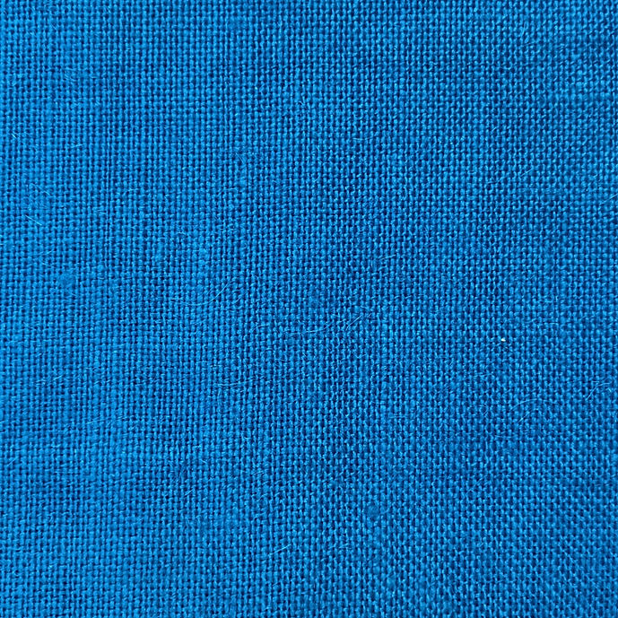 1 Yard Blue Linen Cotton Blend Lightweight Solid Woven Fabric for Apparel 56 Inches Wide