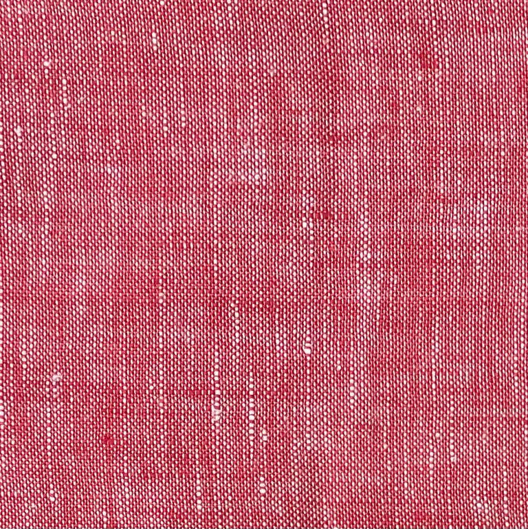 1 Yard Red or Off White Melange Linen Fabric Flat Weave Lightweight 58 Inches Wide
