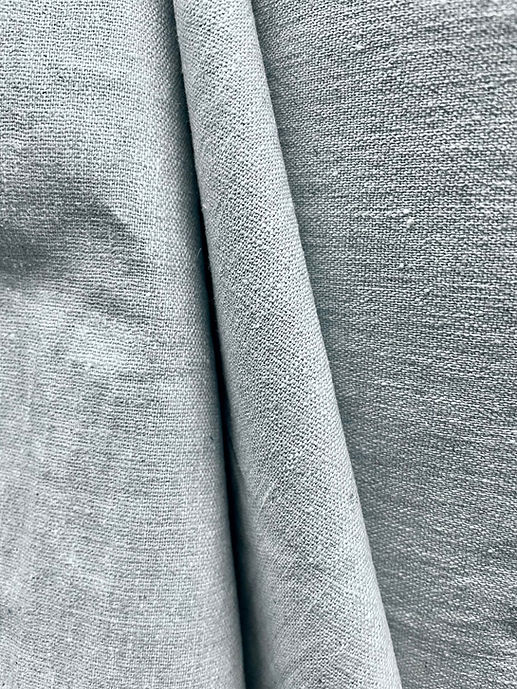 1 Yard Aqua Tweed Linen Cotton Stretch 2 Tone Midweight Woven Fabric 46 Inches Wide