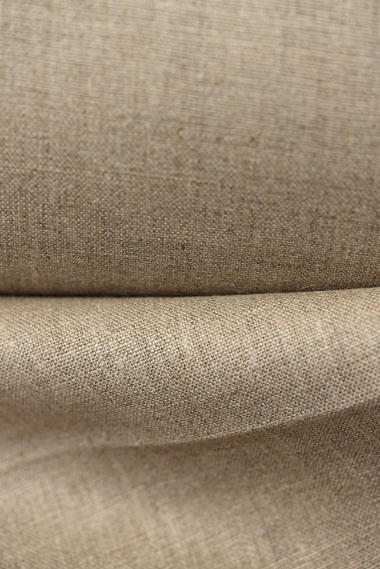 1 Yard Solid Natural Heavyweight Pure Linen Fabric 10.5 oz Flat 58 Inches Wide