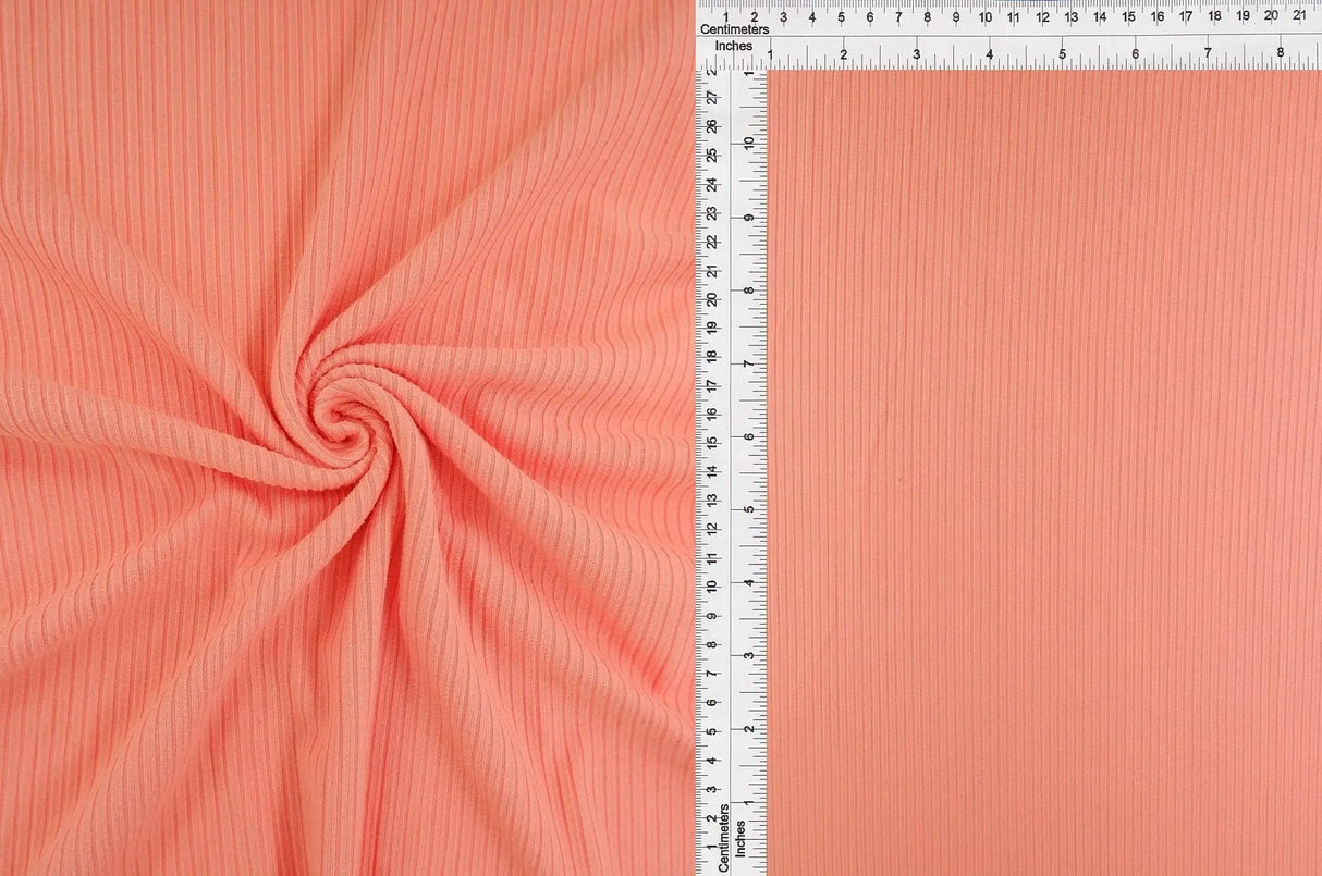 1 Yard 4x2 Yummy Rib Solid Knit Fabric, 58/60? Wide Polyester Spandex Blend