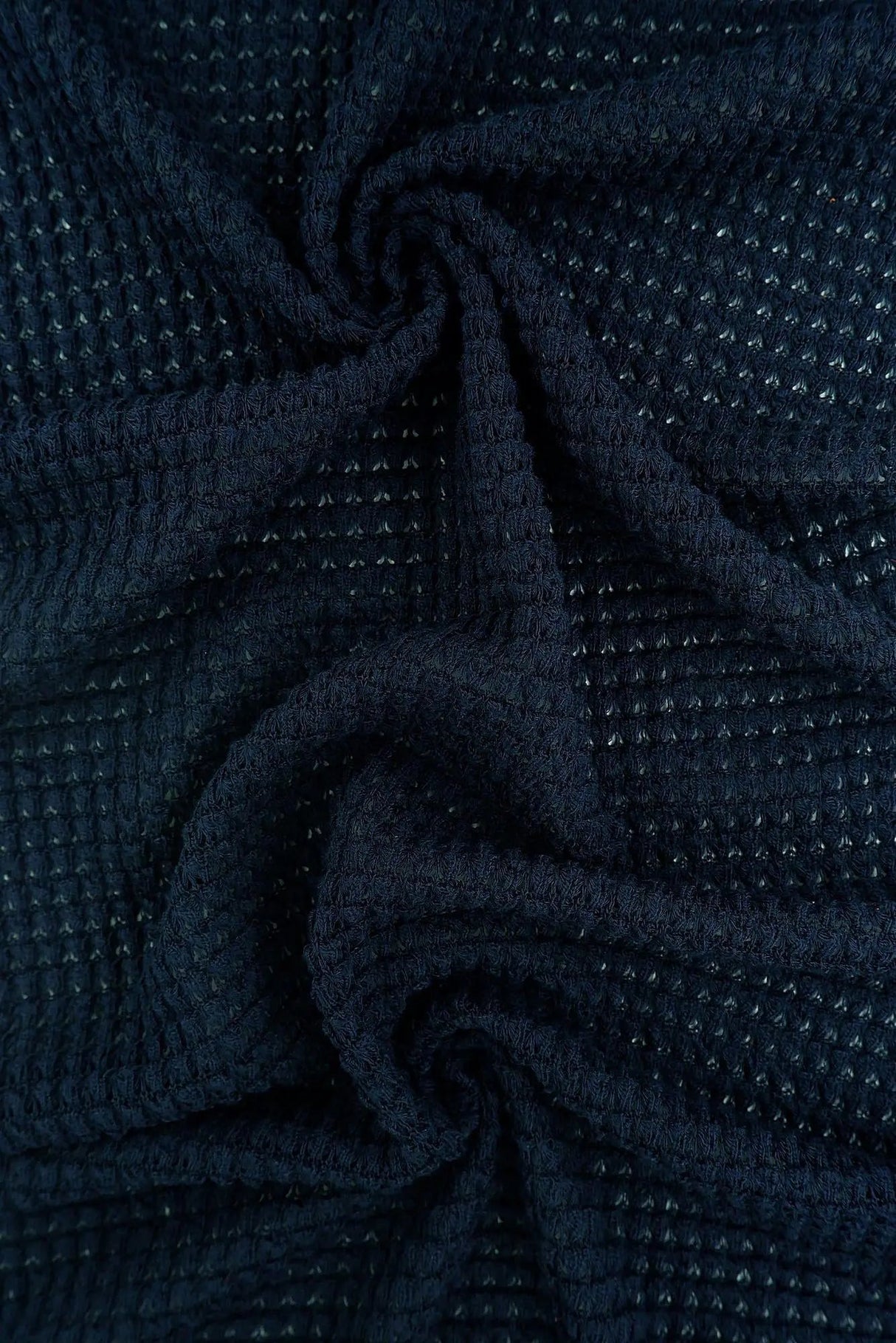 1 Yard Oversize Waffle Solid Knit Fabric 220 GSM, 54/56'' Wide Polyester Rayon Spandex Blend
