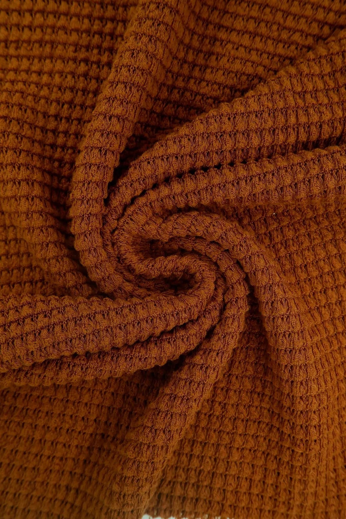 1 Yard Oversize Waffle Solid Knit Fabric 220 GSM, 54/56'' Wide Polyester Rayon Spandex Blend