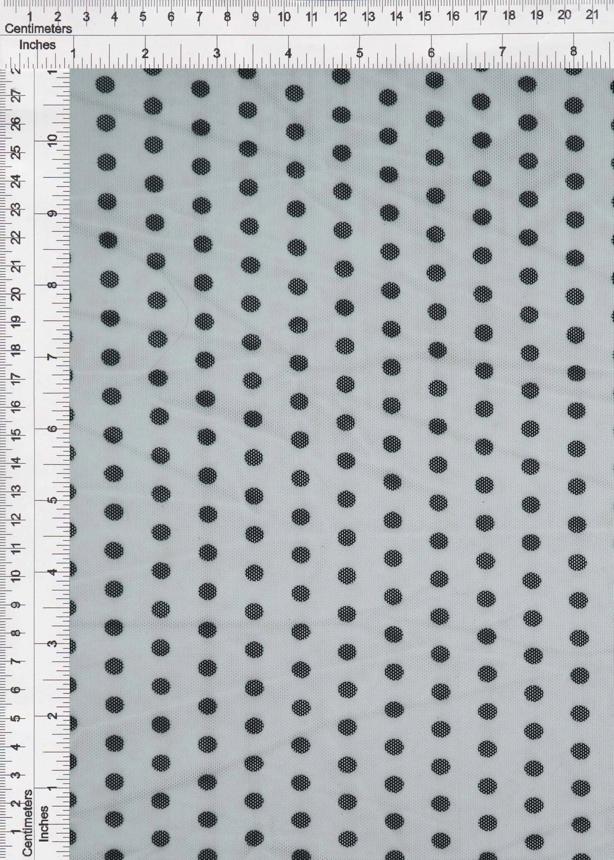 1 Yard Polyester Spandex Mesh Fabric Polka Dot Print Lightweight Stretch Soft 54" Width