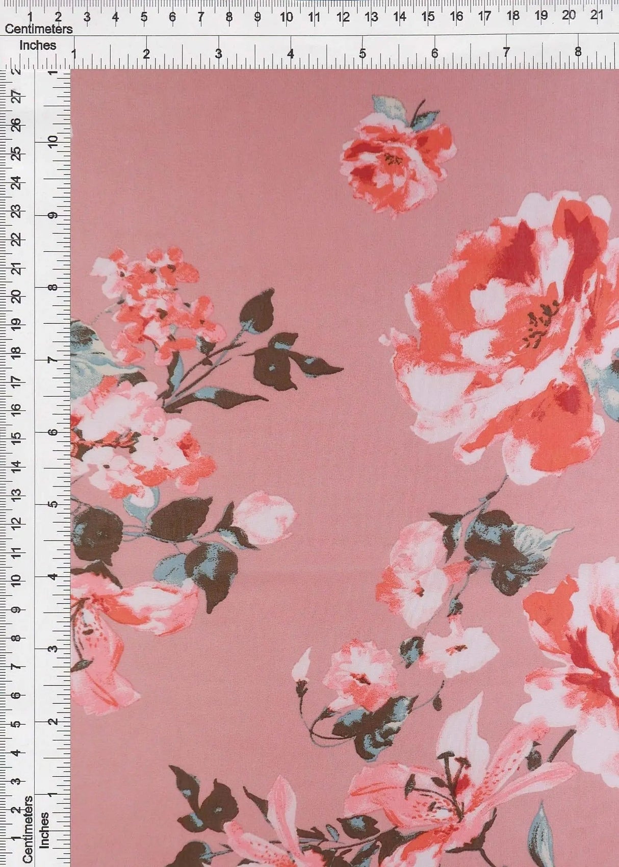1 Yard High Multi Chiffon Floral Print Woven Fabric Lightweight Sheer Drapery 57/58" Width