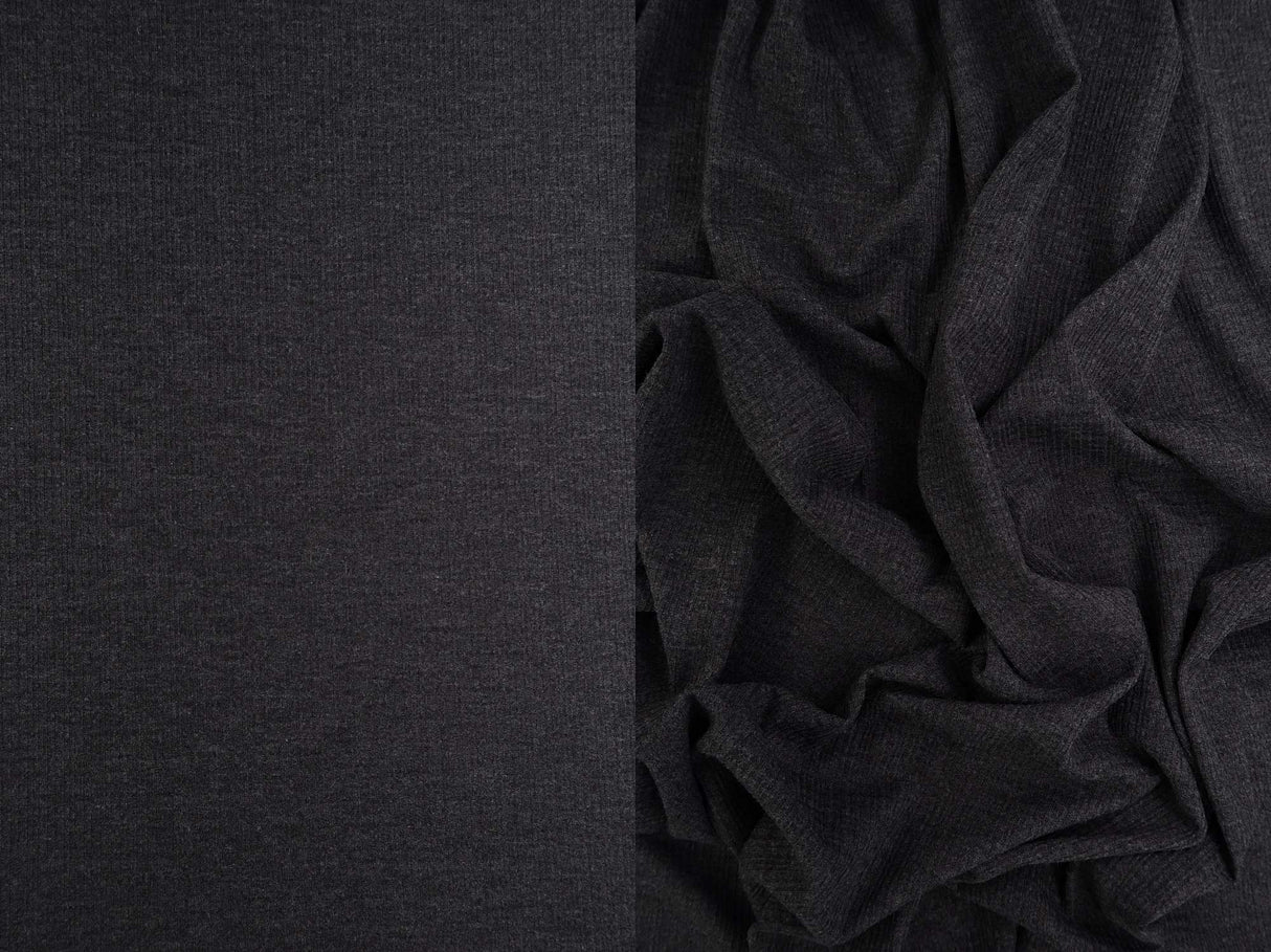 1 Yard Polyester Rayon Spandex Pointelle Two Tone Rib Knit Fabric Soft Stretch 58/60" Width