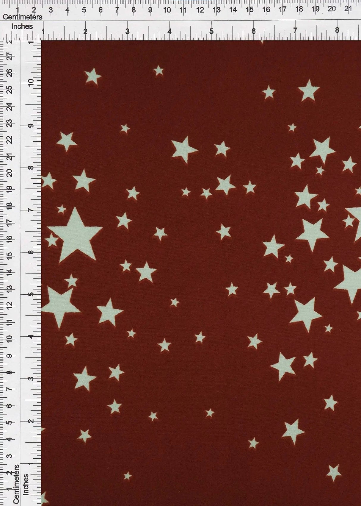 1 Yard Brushed Star Print DTY Knit Fabric, 58/60'' Wide Polyester Spandex Blend