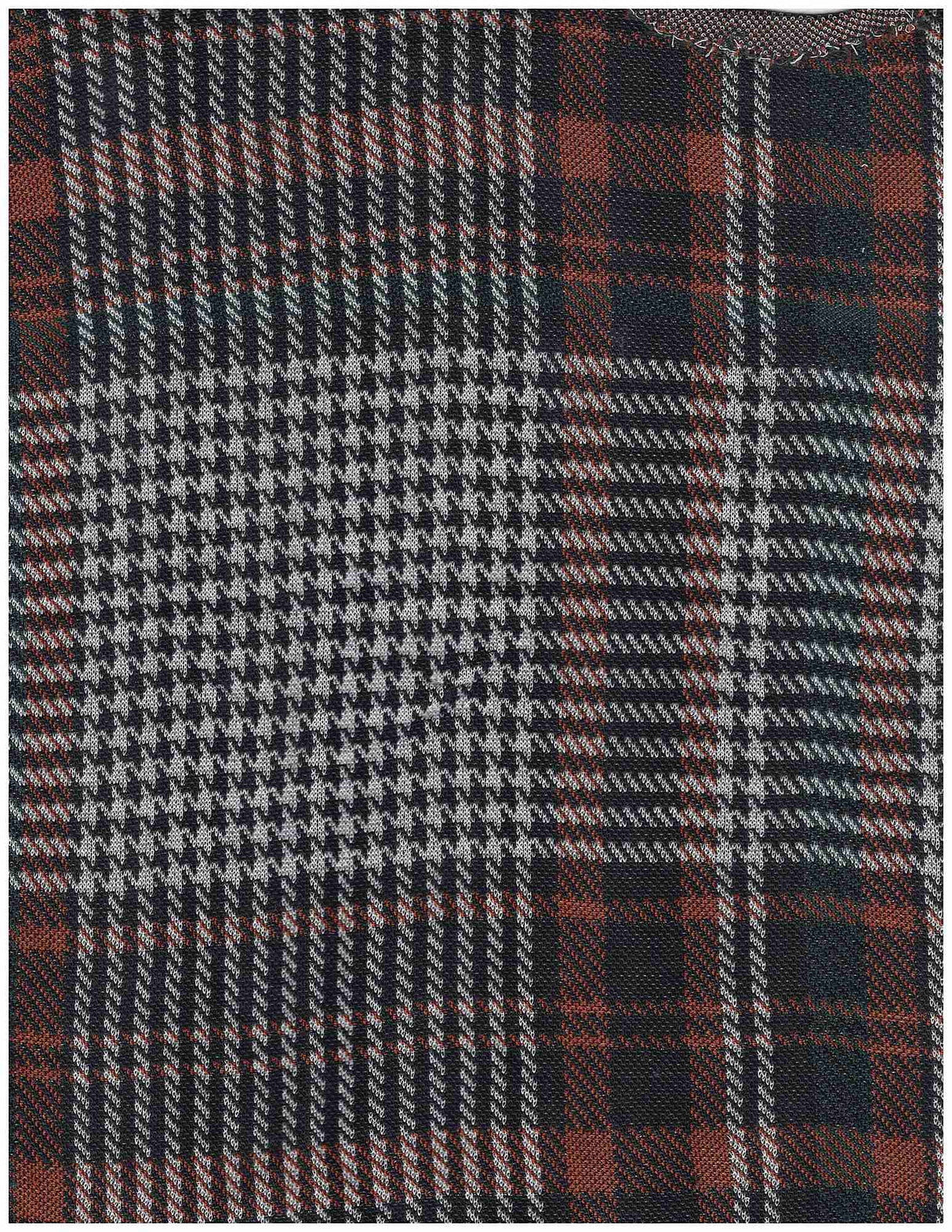 58/60" Double Knit Jacquard Plaid Fabric 90% Polyester 9% Rayon 1% Spandex 230 GSM by Yard