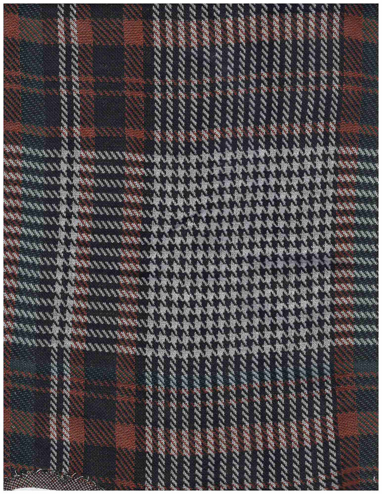 58/60" Double Knit Jacquard Plaid Fabric 90% Polyester 9% Rayon 1% Spandex 230 GSM by Yard