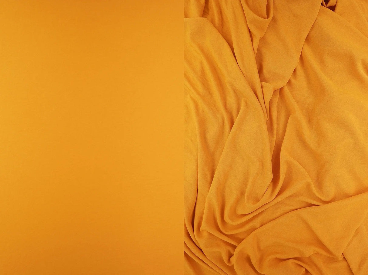 Yellow Amber 100% Poly Ice Matte Knit Satin Fabric 62/64 Inches Wide