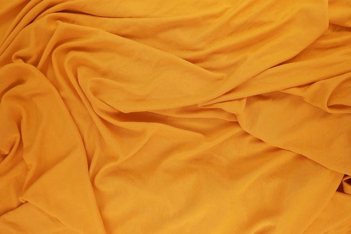 Yellow Amber 100% Poly Ice Matte Knit Satin Fabric 62/64 Inches Wide