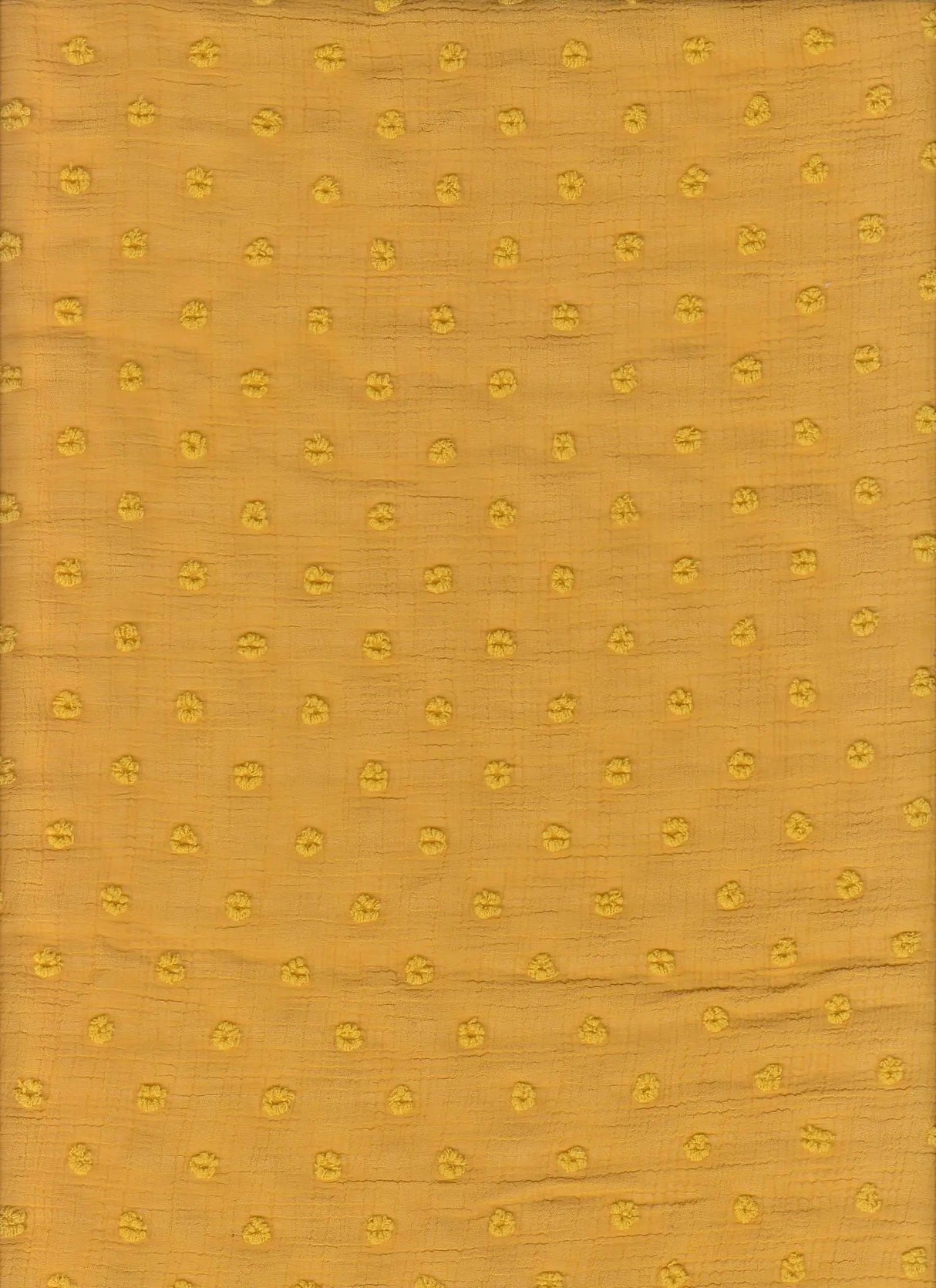 1 Yard Waffle Swiss Dot Chiffon Woven Fabric Textured Sheer Soft Drapery 59/60" Width