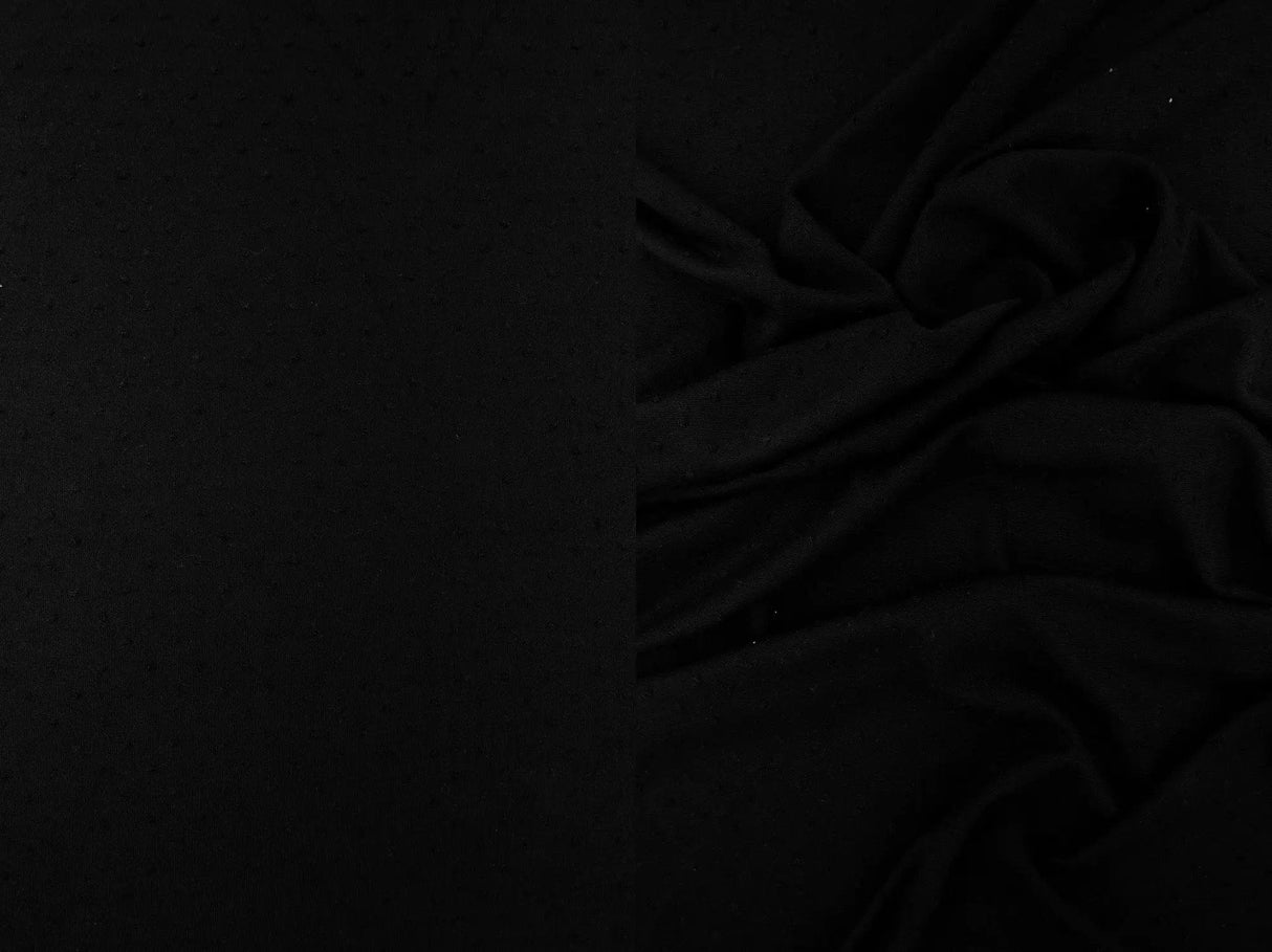 1 Yard Knit Jacquard Swiss Dot Fabric Soft Stretch Polyester Rayon 58/60 Inches Wide