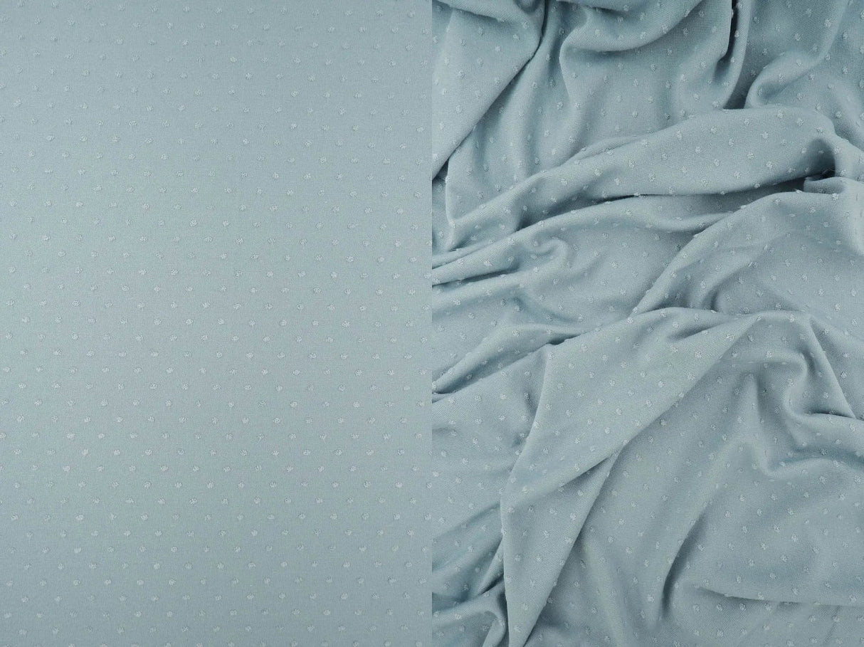 1 Yard Knit Jacquard Swiss Dot Fabric Soft Stretch Polyester Rayon 58/60 Inches Wide