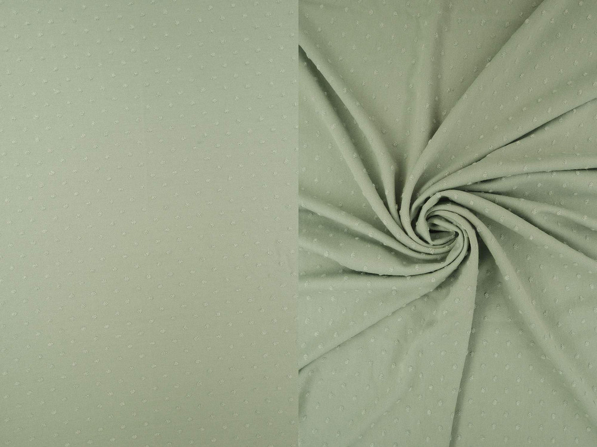 Knit Jacquard Swiss Dot Fabric 1 Yard Stretch Textured Lightweight 58/60" Wide