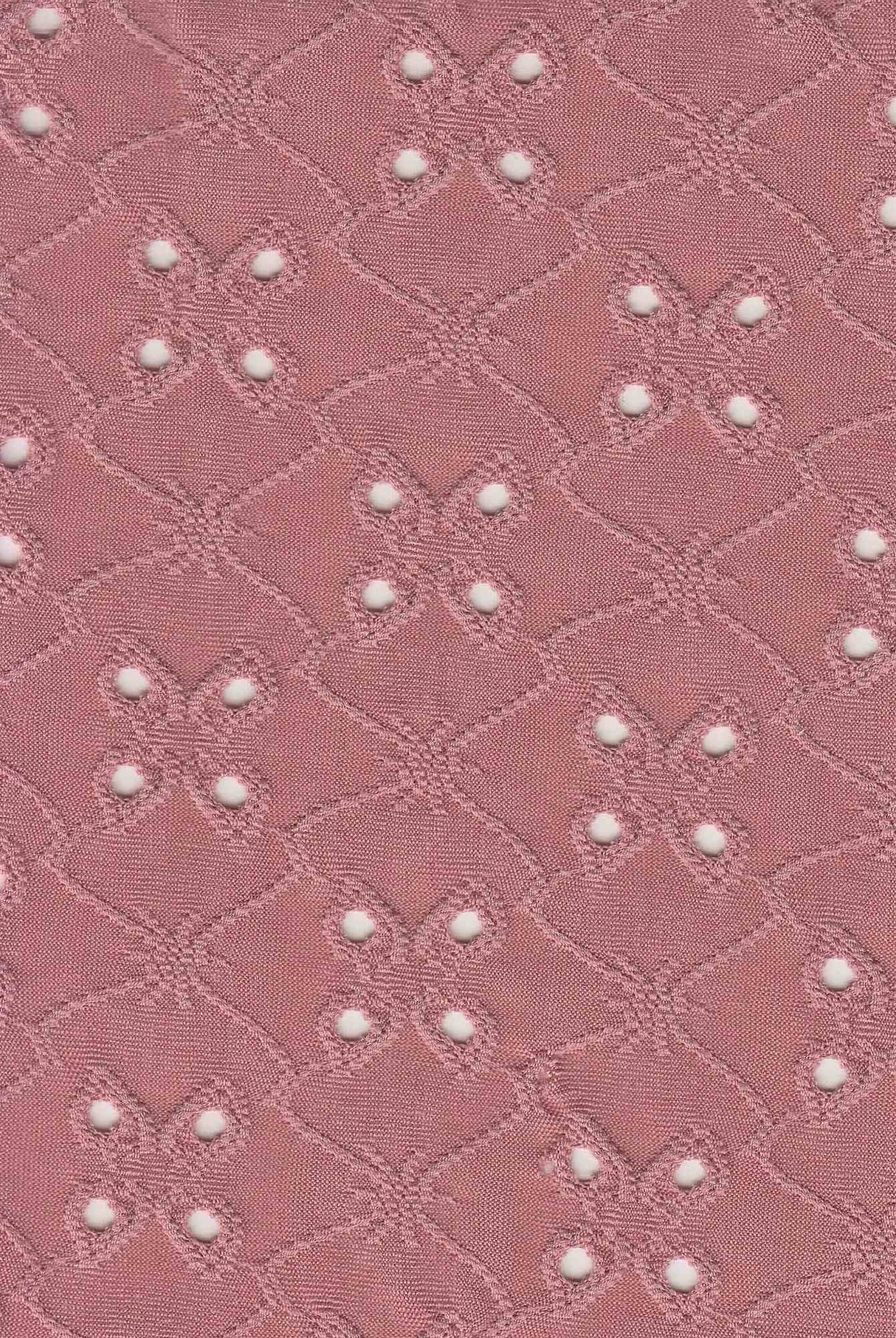 1 Yard DTY Knit Jacquard Eyelet Fabric 190 GSM, 58/60'' Wide Polyester Spandex Blend