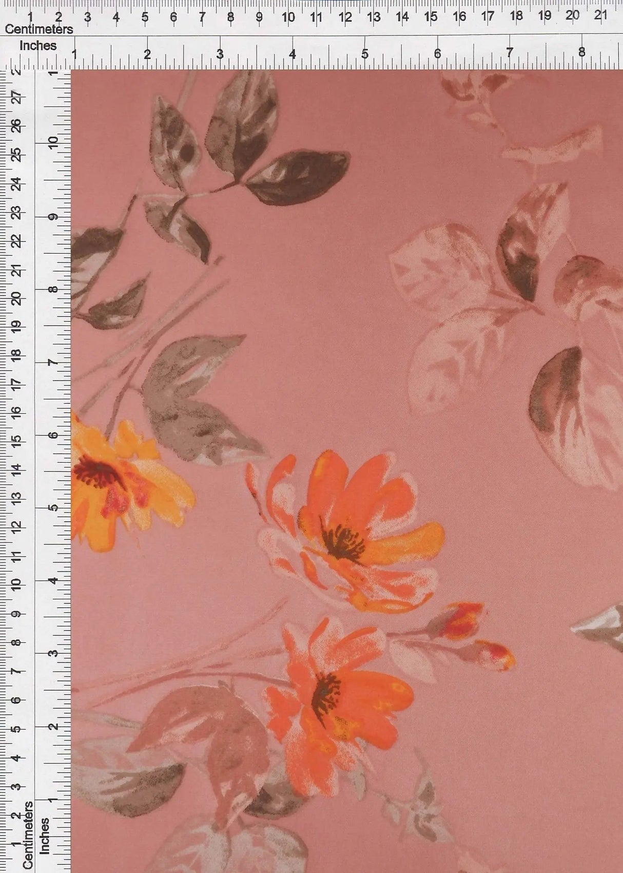 1 Yard Satin Floral Print Woven Fabric Soft Smooth Lightweight Drapery 57/58" Width