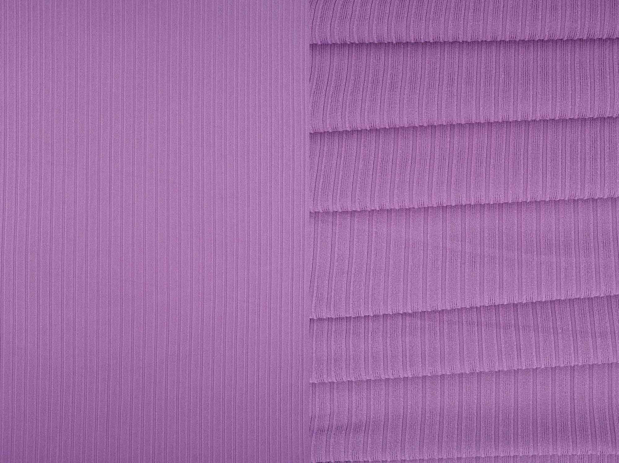1 Yard 8x3 Yummy Rib Solid Knit Fabric 170 GSM, 58/60'' Wide Polyester Spandex Blend