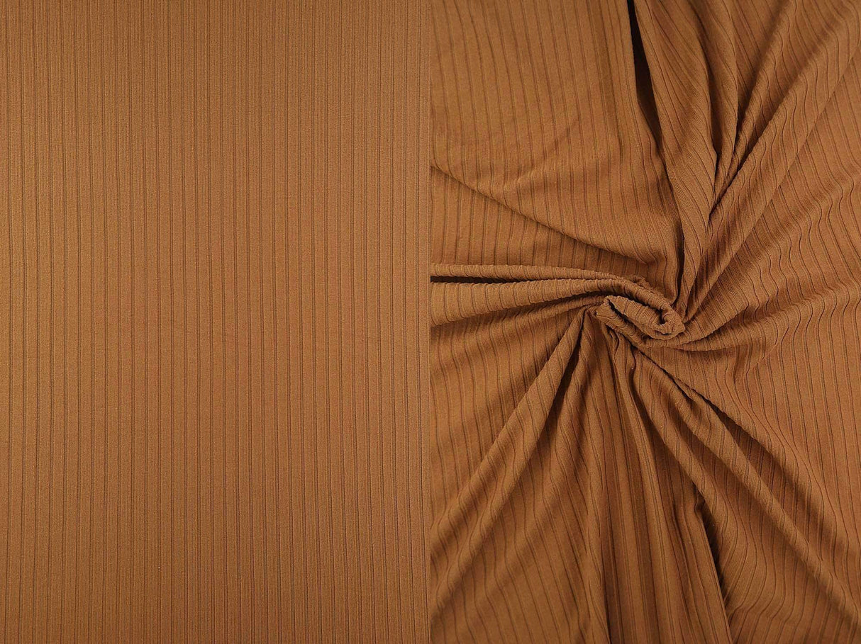 8×3 Yummy Rib Solid Knit Fabric Soft Ribbed Texture, 87% Polyester 13% Spandex, 58/60'' Width