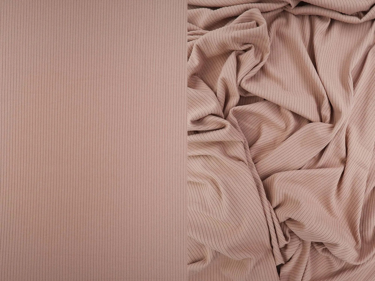 Soft Solid 4×2 Yummy Rib Knit Stretch Fabric, 87% Polyester 13% Spandex, 58/60'' Wide