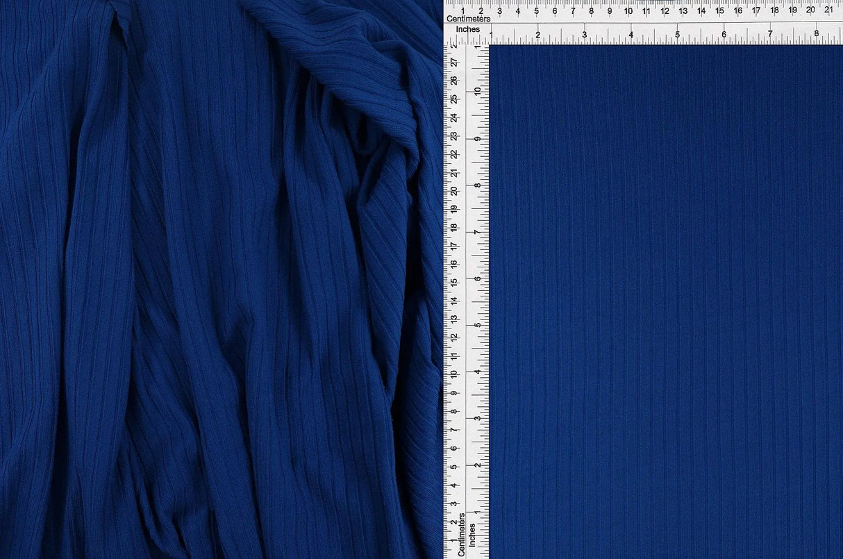 1 Yard 8x3 Yummy Rib Solid Knit Fabric 170 GSM, 58/60'' Wide Polyester Spandex Blend