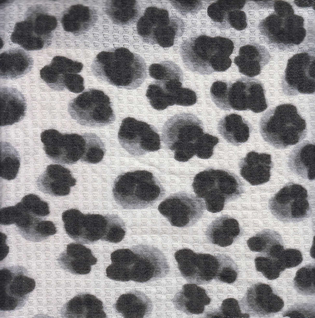 1 Yard Waffle Knit Fabric Brushed Animal Print 58/60" Width
