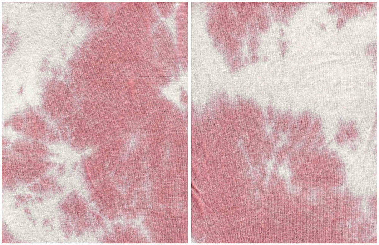 Real Tie Dye Rayon Spandex Knit Fabric 1 Yard Soft Stretch Lightweight 59" Wide