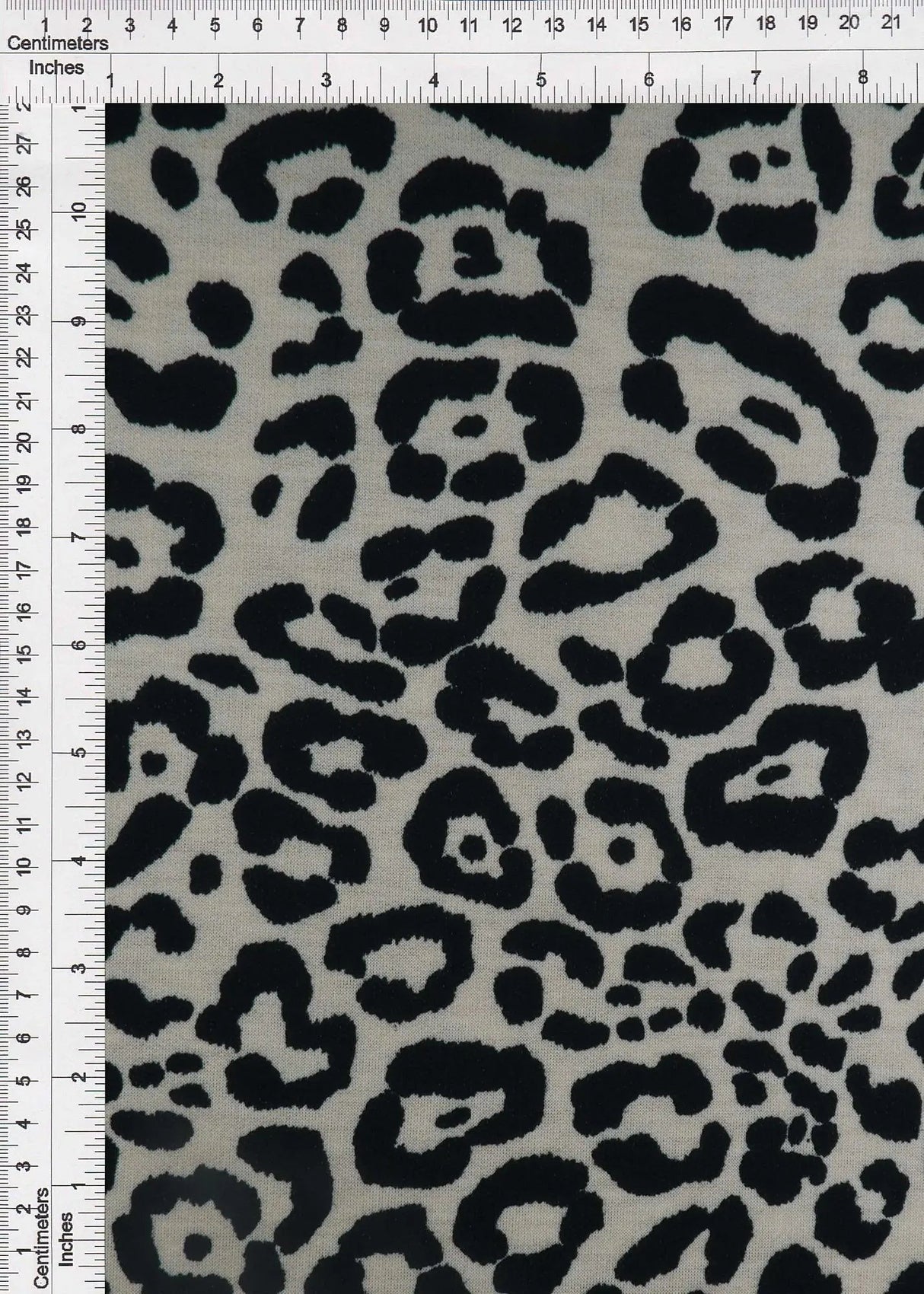 1 Yard French Terry Knit Fabric Animal Jaguar Cheetah Leopard Print 58/60" Width