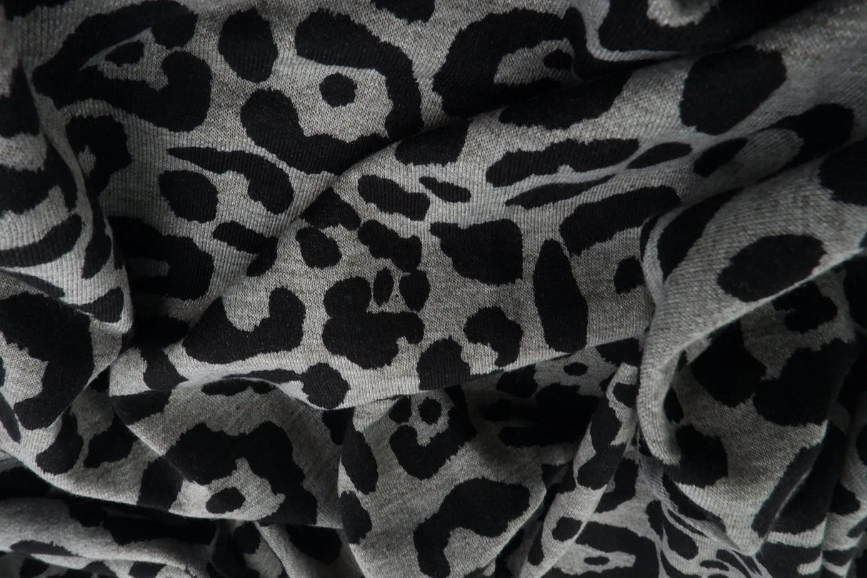 1 Yard French Terry Knit Fabric Animal Jaguar Cheetah Leopard Print 58/60" Width