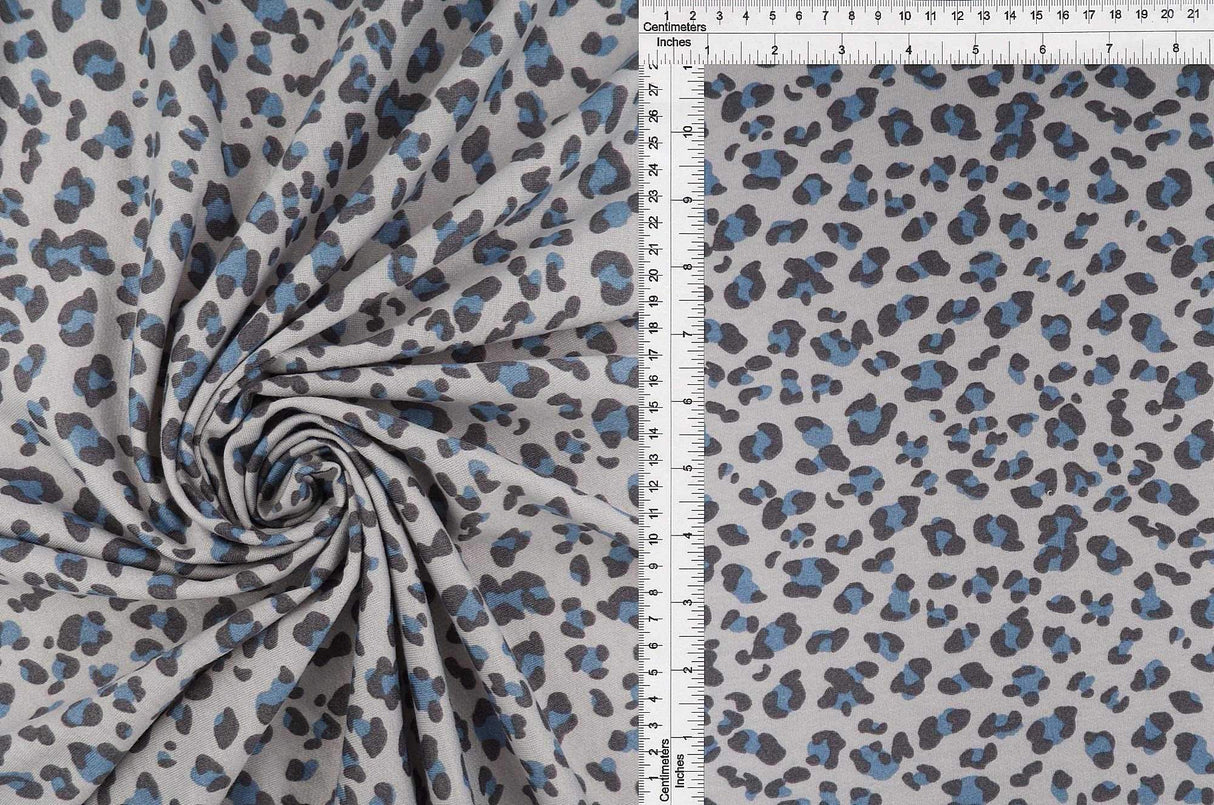 1 Yard French Terry Knit Fabric Animal Print 58/60" Width