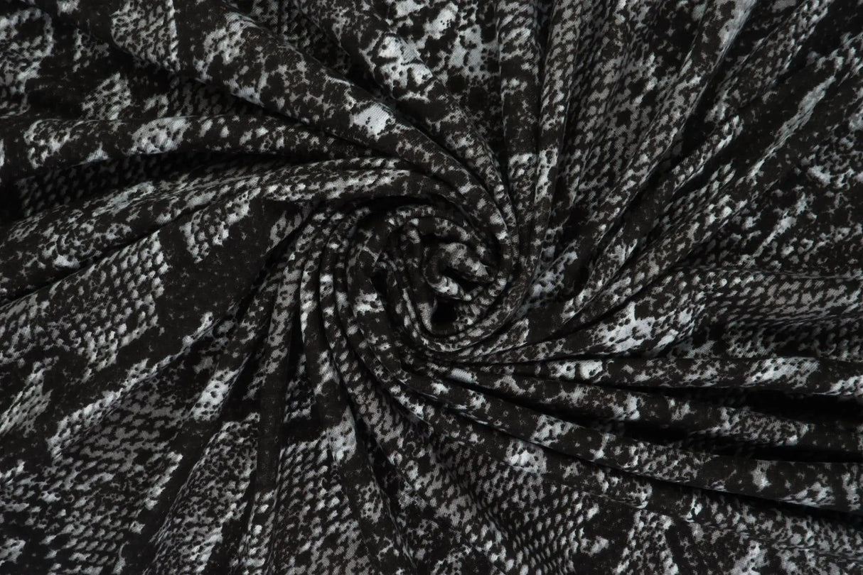 1 Yard Polyester Spandex DTY Brush Snake Skin Print Animal Fabric 58/60" Width