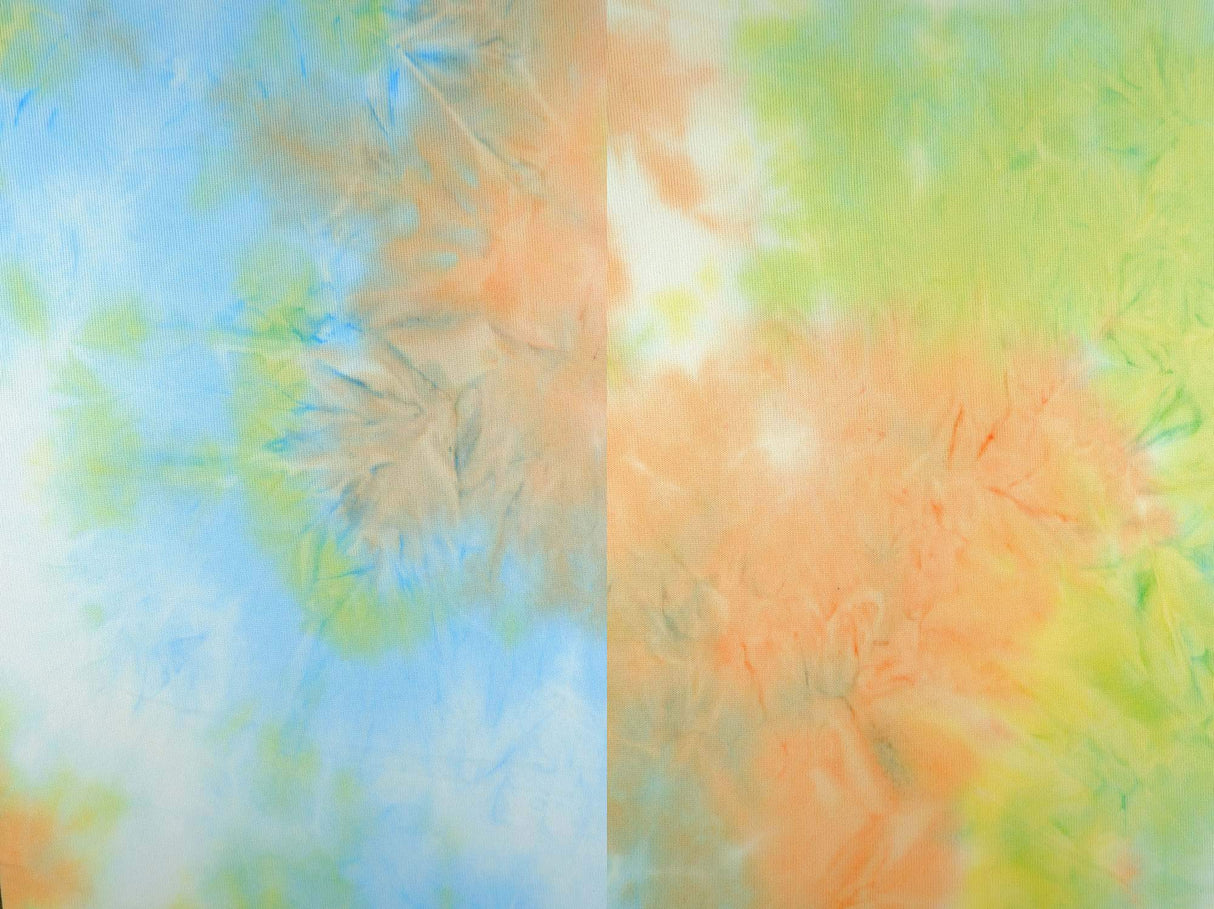 1 Yard Cashmere Sweater Tie Dye Fabric 190 GSM Polyester Spandex Blend 58/60" Width