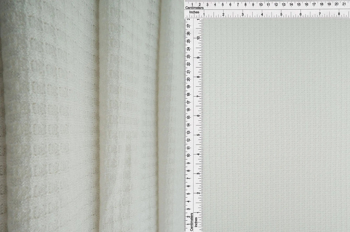 Melange Waffle Knit Fabric 1 Yard Soft Stretch Textured 58/60" Wide