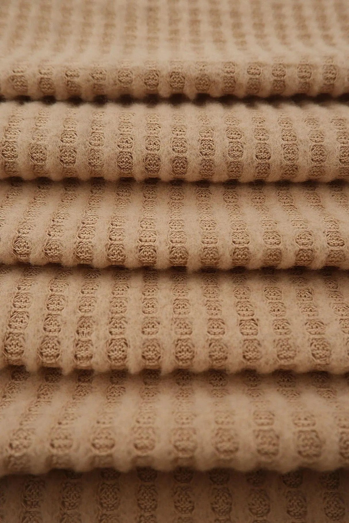 1 Yard Waffle Brushed Solid Fabric, 58/60'' Wide Polyester Rayon Spandex Blend