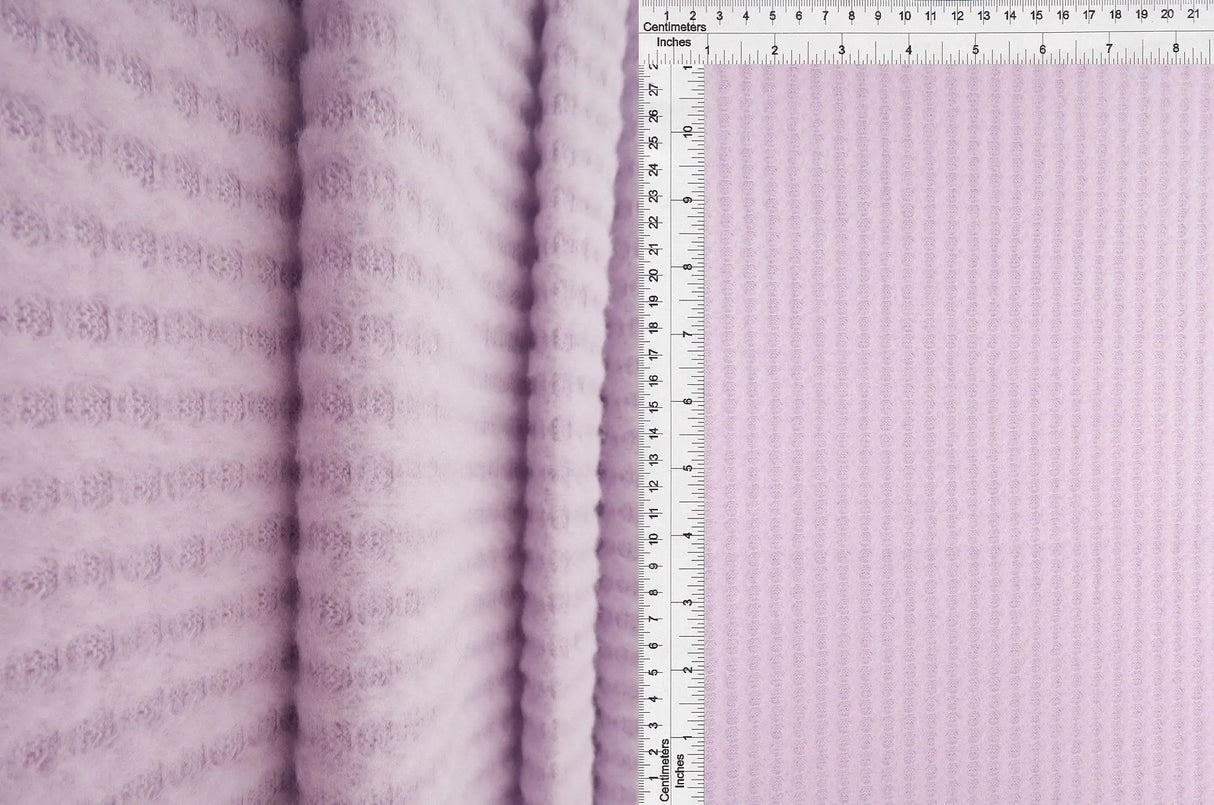 1 Yard Waffle Brushed Solid Fabric, 58/60'' Wide Polyester Rayon Spandex Blend