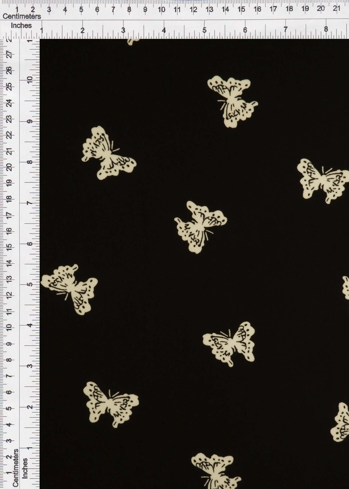 1 Yard DTY Brushed Butterfly Print Fabric 170 GSM Polyester Spandex Blend 58/60" Width