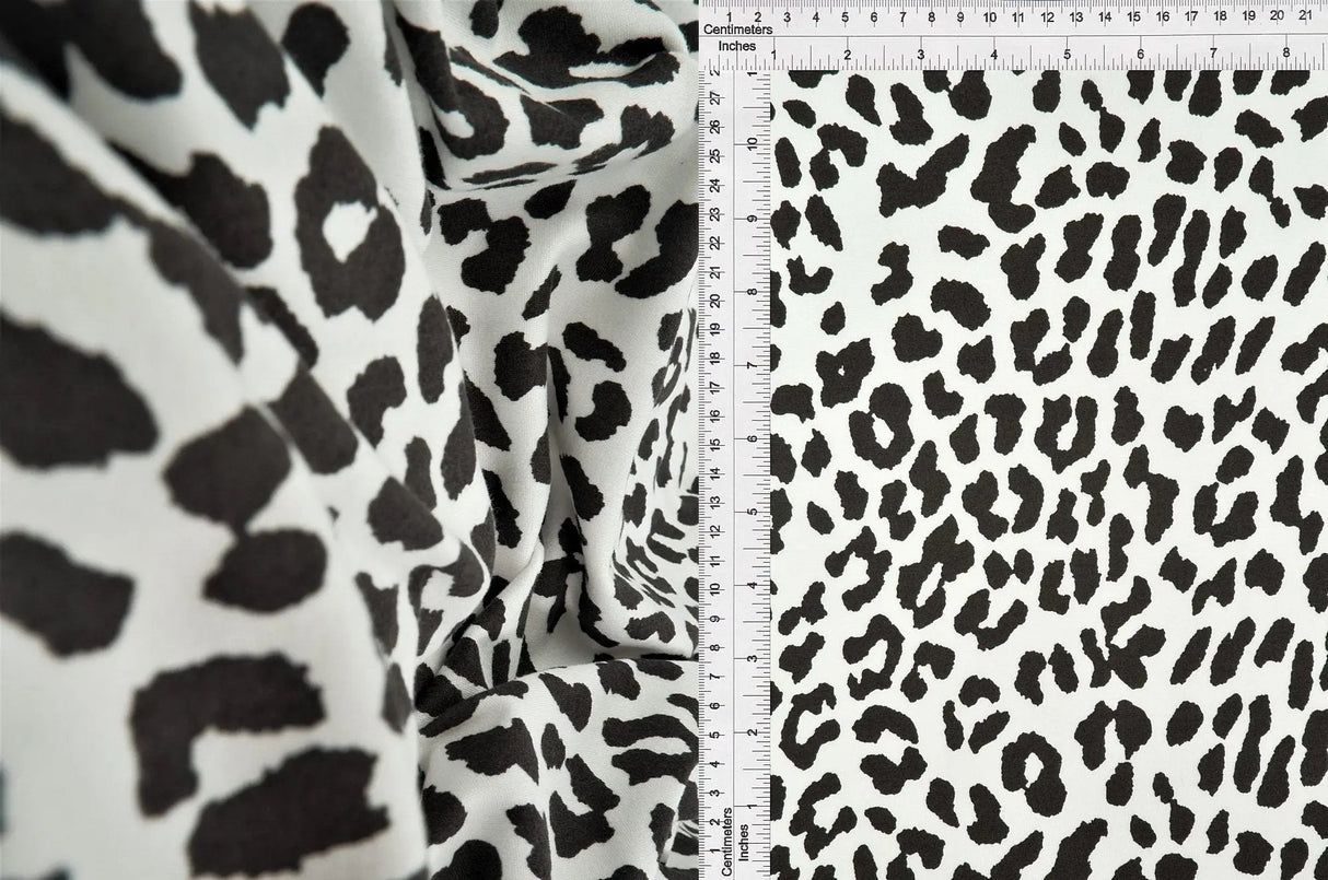 1 Yard DTY Brushed Knit Fabric Animal Print Soft Stretch 58/60" Width
