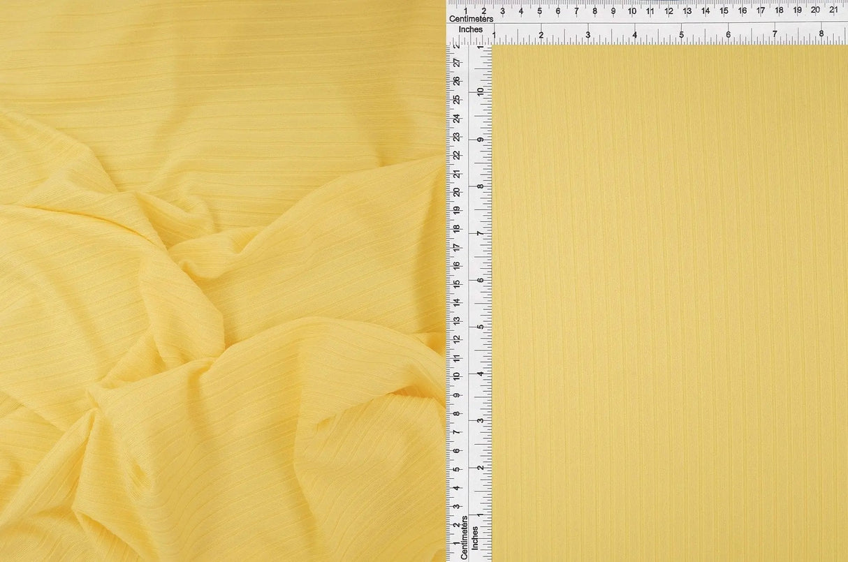 1 Yard 8x3 Yummy Rib Solid Knit Fabric 170 GSM, 58/60'' Wide Polyester Spandex Blend