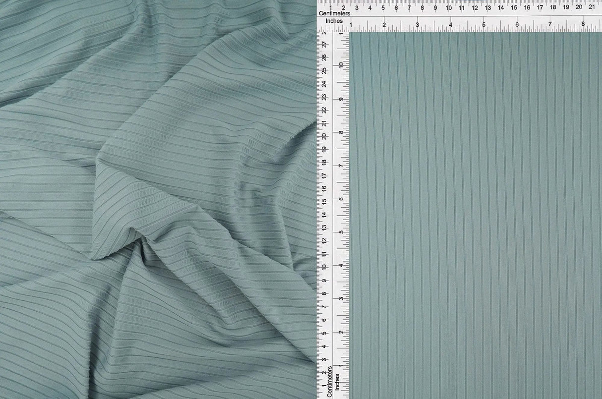 1 Yard 8x3 Yummy Rib Solid Knit Fabric, 58/60'' Wide Polyester Spandex Blend