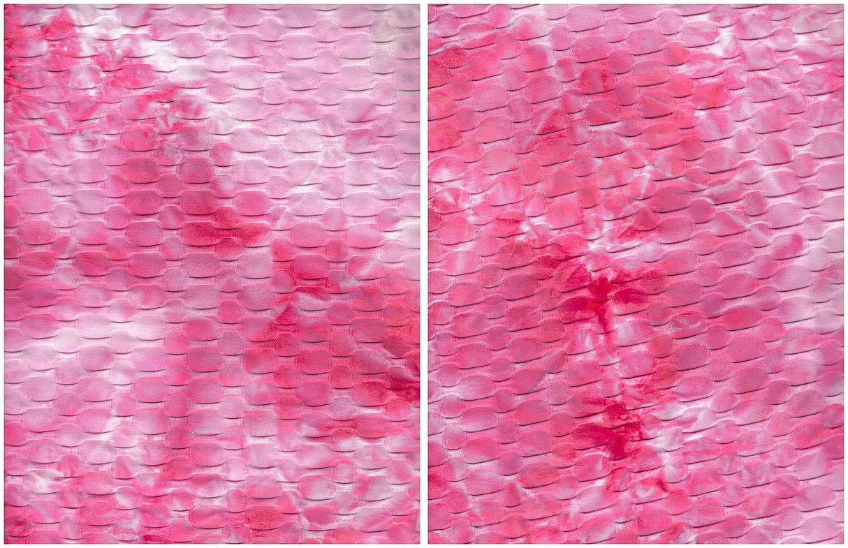1 Yard Polyester Spandex Honeycomb Knit Real Tie Dye Fabric 58/60" Width