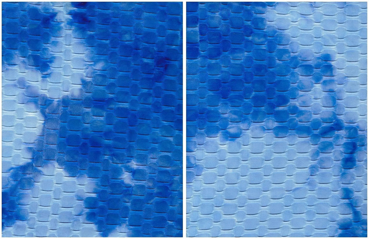 1 Yard Polyester Spandex Honeycomb Knit Real Tie Dye Fabric 58/60" Width