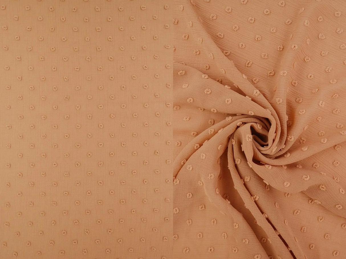Waffle Swiss Dot Chiffon Fabric 100% Polyester 59/60'' Wide